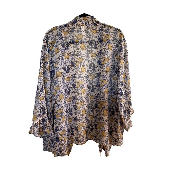 Xhilaration Pink Floral Short Duster Sz.M/L - Picture 2 of 3